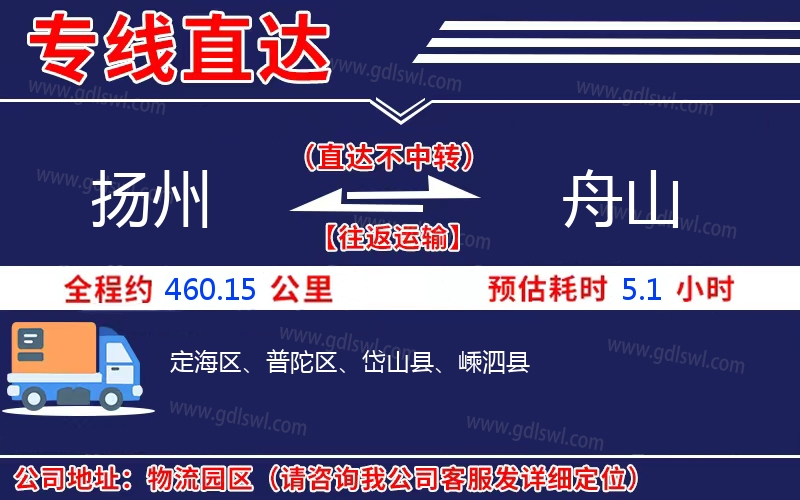 揚(yáng)州到舟山物流公司